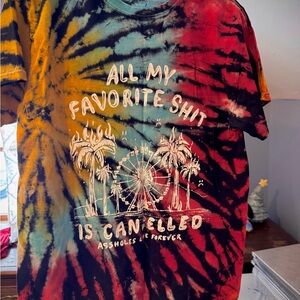 Vibrant Multicolor Tie-Dye Graphic Tee